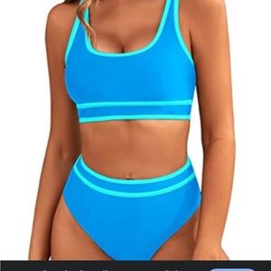 NWT BMJL From Amazon 2 Piece Blue Bikini Swim Set Size M